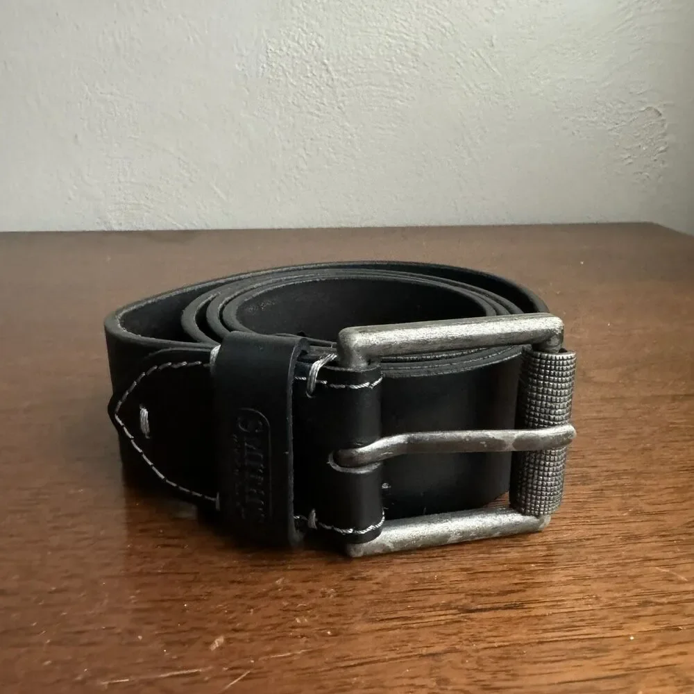 Smith’s Workwear Mens Sz 38 Black Genuine Leather Belt